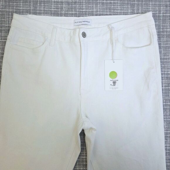 Buckle Flying Monkey Skinny Jeans 32 (34" Waist) Off-White Stretch Soft NWT - Picture 2 of 13